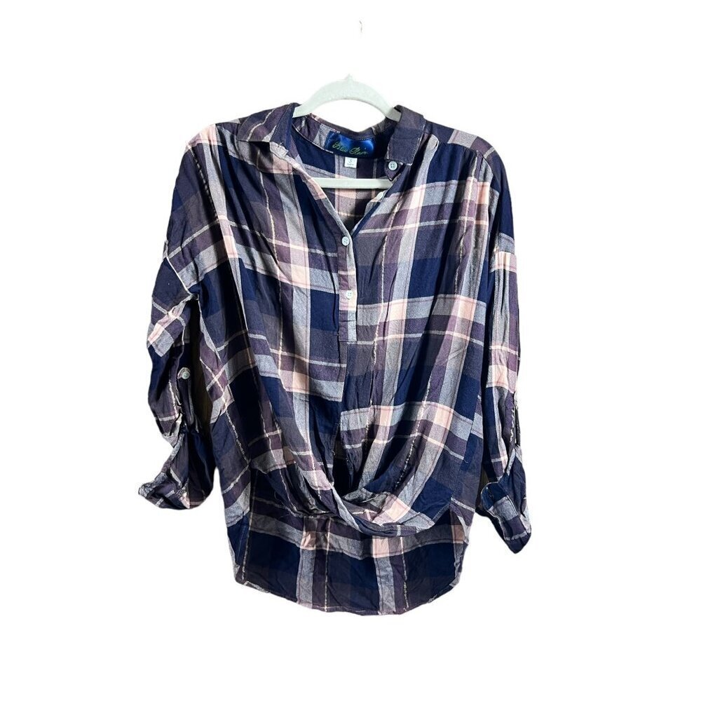 Blue Rain Women's Plaid Top